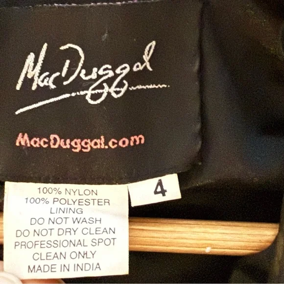 Mac Duggal Sequin Bomber Jacket Black Blue Green Zip Up Size 4 - Picture 6 of 10